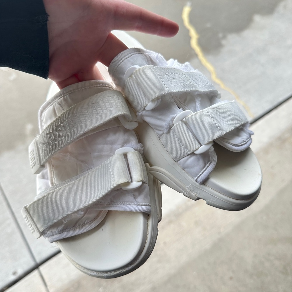 Dior White Sandals Elegant Design